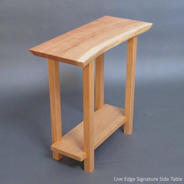 Live edge narrow side table perfect for a small entryway table, small hall table, for front door, accent table- handmade wood furniture