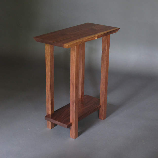 Small Narrow Table- Handmade wood furniture- Modern style for a narrow end table, narrow side table or accent table for small spaces.